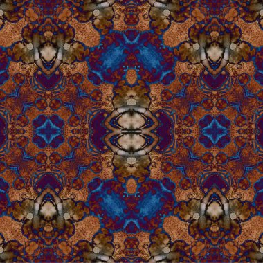 Kusursuz kaleydoskop deseni. Soyut etnik köken. Kusursuz bir doku. Yaratıcı bir geçmiş. Çizimler