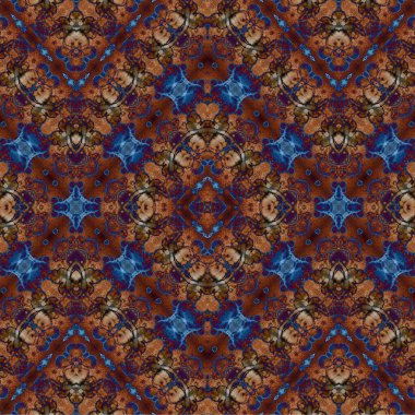 Kusursuz kaleydoskop deseni. Soyut etnik köken. Kusursuz bir doku. Yaratıcı bir geçmiş. Çizimler