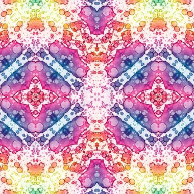 Kusursuz kaleydoskop deseni. Soyut etnik köken. Kusursuz bir doku. Yaratıcı bir geçmiş. Çizimler