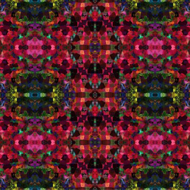 Kusursuz kaleydoskop deseni. Soyut etnik köken. Kusursuz bir doku. Yaratıcı bir geçmiş. Çizimler