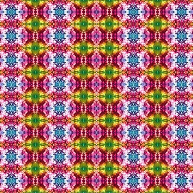 Kusursuz kaleydoskop deseni. Soyut etnik köken. Kusursuz bir doku. Yaratıcı bir geçmiş. Çizimler