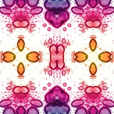 Kusursuz kaleydoskop deseni. Soyut etnik köken. Kusursuz bir doku. Yaratıcı bir geçmiş. Çizimler