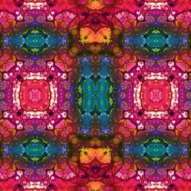 Kusursuz kaleydoskop deseni. Soyut etnik köken. Kusursuz bir doku. Yaratıcı bir geçmiş. Çizimler