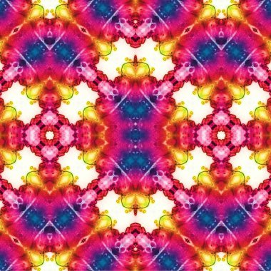 Kusursuz kaleydoskop deseni. Soyut etnik köken. Kusursuz bir doku. Yaratıcı bir geçmiş. Çizimler