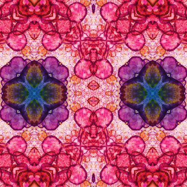 Kusursuz kaleydoskop deseni. Soyut etnik köken. Kusursuz bir doku. Yaratıcı bir geçmiş. Çizimler