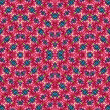 Kusursuz kaleydoskop deseni. Soyut etnik köken. Kusursuz bir doku. Yaratıcı bir geçmiş. Çizimler