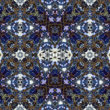 Kusursuz kaleydoskop deseni. Soyut etnik köken. Kusursuz bir doku. Yaratıcı bir geçmiş. Çizimler