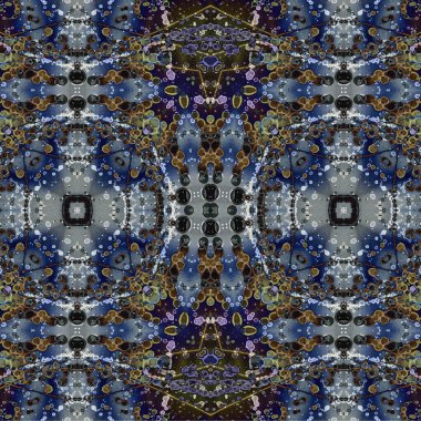 Kusursuz kaleydoskop deseni. Soyut etnik köken. Kusursuz bir doku. Yaratıcı bir geçmiş. Çizimler