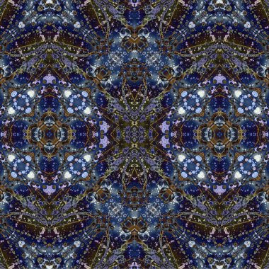 Kusursuz kaleydoskop deseni. Soyut etnik köken. Kusursuz bir doku. Yaratıcı bir geçmiş. Çizimler