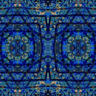 Kusursuz kaleydoskop deseni. Soyut etnik köken. Kusursuz bir doku. Yaratıcı bir geçmiş. Çizimler