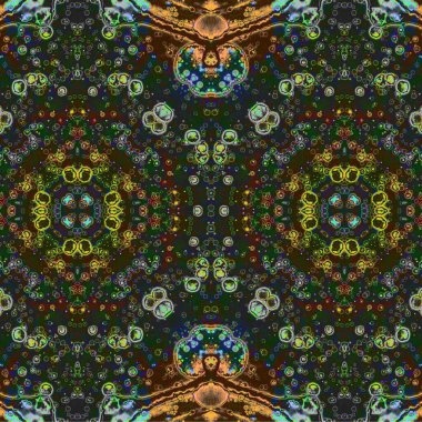 Kusursuz kaleydoskop deseni. Soyut etnik köken. Kusursuz bir doku. Yaratıcı bir geçmiş. Çizimler