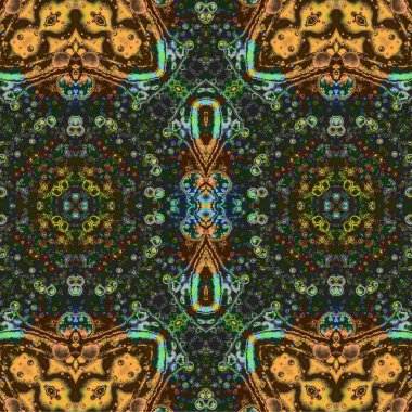 Kusursuz kaleydoskop deseni. Soyut etnik köken. Kusursuz bir doku. Yaratıcı bir geçmiş. Çizimler