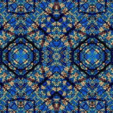 Kusursuz kaleydoskop deseni. Soyut etnik köken. Kusursuz bir doku. Yaratıcı bir geçmiş. Çizimler