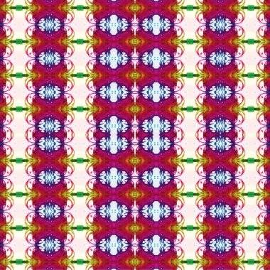 Kusursuz kaleydoskop deseni. Soyut etnik köken. Kusursuz bir doku. Yaratıcı bir geçmiş. Çizimler