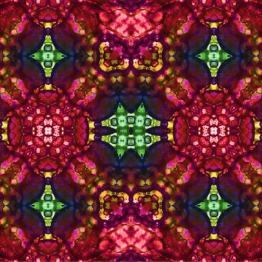 Kusursuz kaleydoskop deseni. Soyut etnik köken. Kusursuz bir doku. Yaratıcı bir geçmiş. Çizimler