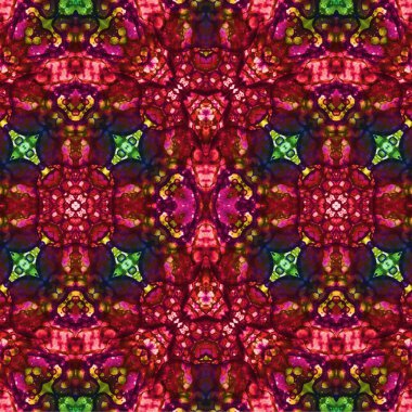 Kusursuz kaleydoskop deseni. Soyut etnik köken. Kusursuz bir doku. Yaratıcı bir geçmiş. Çizimler