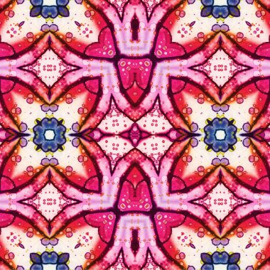 Kusursuz kaleydoskop deseni. Soyut etnik köken. Kusursuz bir doku. Yaratıcı bir geçmiş. Çizimler