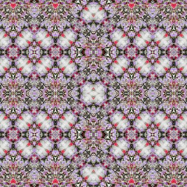 Kusursuz kaleydoskop deseni. Soyut etnik köken. Kusursuz bir doku. Yaratıcı bir geçmiş. Çizimler