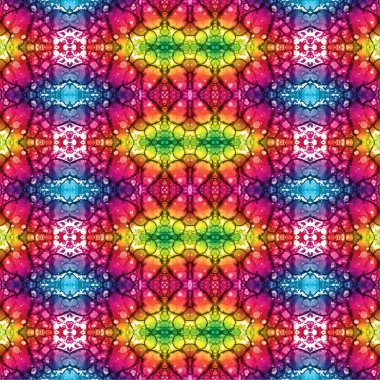 Kusursuz kaleydoskop deseni. Soyut etnik köken. Kusursuz bir doku. Yaratıcı bir geçmiş. Çizimler