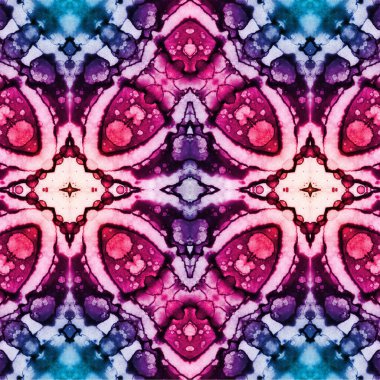 Kusursuz kaleydoskop deseni. Soyut etnik köken. Kusursuz bir doku. Yaratıcı bir geçmiş. Çizimler