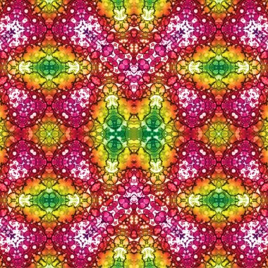 Kusursuz kaleydoskop deseni. Soyut etnik köken. Kusursuz bir doku. Yaratıcı bir geçmiş. Çizimler