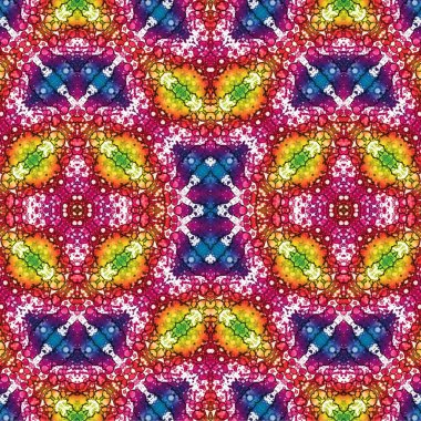 Kusursuz kaleydoskop deseni. Soyut etnik köken. Kusursuz bir doku. Yaratıcı bir geçmiş. Çizimler