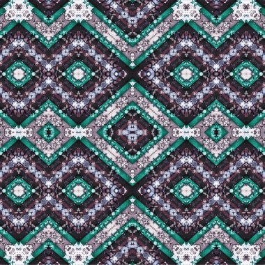 Kusursuz kaleydoskop deseni. Soyut etnik köken. Kusursuz bir doku. Yaratıcı bir geçmiş. Çizimler
