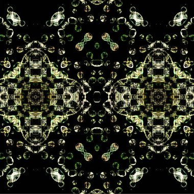 Kusursuz kaleydoskop deseni. Soyut etnik köken. Kusursuz bir doku. Yaratıcı bir geçmiş. Çizimler