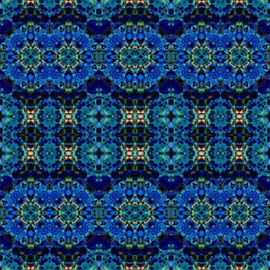 Kusursuz kaleydoskop deseni. Soyut etnik köken. Kusursuz bir doku. Yaratıcı bir geçmiş. Çizimler