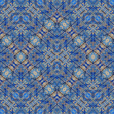 Kusursuz kaleydoskop deseni. Soyut etnik köken. Kusursuz bir doku. Yaratıcı bir geçmiş. Çizimler