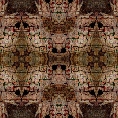 Kusursuz kaleydoskop deseni. Soyut etnik köken. Kusursuz bir doku. Yaratıcı bir geçmiş. Çizimler