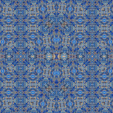 Kusursuz kaleydoskop deseni. Soyut etnik köken. Kusursuz bir doku. Yaratıcı bir geçmiş. Çizimler