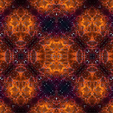 Kusursuz kaleydoskop deseni. Soyut etnik köken. Kusursuz bir doku. Yaratıcı bir geçmiş. Çizimler