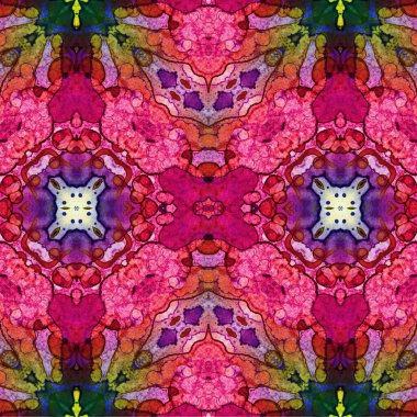 Kusursuz kaleydoskop deseni. Soyut etnik köken. Kusursuz bir doku. Yaratıcı bir geçmiş. Çizimler