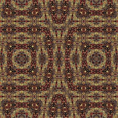 Kusursuz kaleydoskop deseni. Soyut etnik köken. Kusursuz bir doku. Yaratıcı bir geçmiş. Çizimler