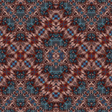 Kusursuz kaleydoskop deseni. Soyut etnik köken. Kusursuz bir doku. Yaratıcı bir geçmiş. Çizimler