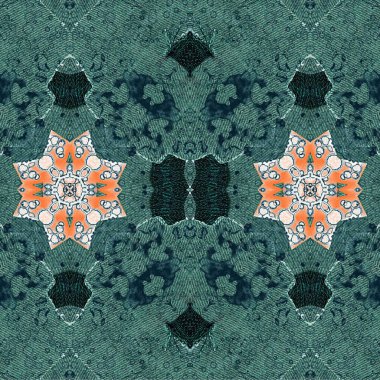 Kusursuz kaleydoskop deseni. Soyut etnik köken. Kusursuz bir doku. Yaratıcı bir geçmiş. Çizimler