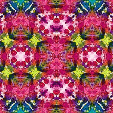 Kusursuz kaleydoskop deseni. Soyut etnik köken. Kusursuz bir doku. Yaratıcı bir geçmiş. Çizimler