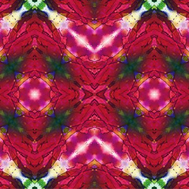 Kusursuz kaleydoskop deseni. Soyut etnik köken. Kusursuz bir doku. Yaratıcı bir geçmiş. Çizimler