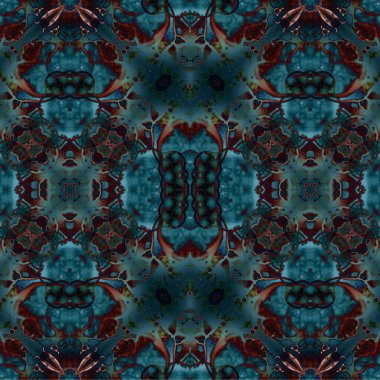 Kusursuz kaleydoskop deseni. Soyut etnik köken. Kusursuz bir doku. Yaratıcı bir geçmiş. Çizimler