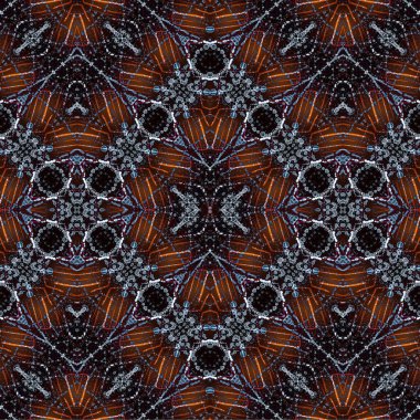 Kusursuz kaleydoskop deseni. Soyut etnik köken. Kusursuz bir doku. Yaratıcı bir geçmiş. Çizimler