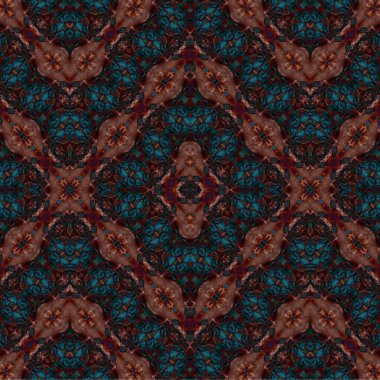 Kusursuz kaleydoskop deseni. Soyut etnik köken. Kusursuz bir doku. Yaratıcı bir geçmiş. Çizimler