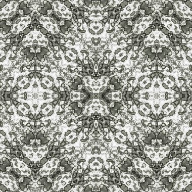 Kusursuz kaleydoskop deseni. Soyut etnik köken. Kusursuz bir doku. Yaratıcı bir geçmiş. Çizimler