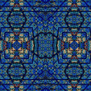 Kusursuz kaleydoskop deseni. Soyut etnik köken. Kusursuz bir doku. Yaratıcı bir geçmiş. Çizimler