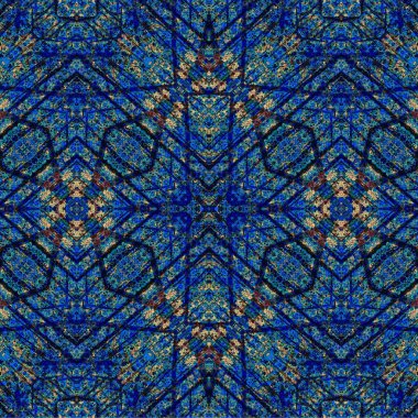 Kusursuz kaleydoskop deseni. Soyut etnik köken. Kusursuz bir doku. Yaratıcı bir geçmiş. Çizimler