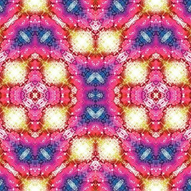 Kusursuz kaleydoskop deseni. Soyut etnik köken. Kusursuz bir doku. Yaratıcı bir geçmiş. Çizimler