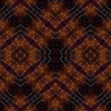 Kusursuz kaleydoskop deseni. Soyut etnik köken. Kusursuz bir doku. Yaratıcı bir geçmiş. Çizimler