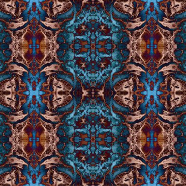 Kusursuz kaleydoskop deseni. Soyut etnik köken. Kusursuz bir doku. Yaratıcı bir geçmiş. Çizimler