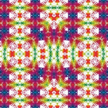 Kusursuz kaleydoskop deseni. Soyut etnik köken. Kusursuz bir doku. Yaratıcı bir geçmiş. Çizimler