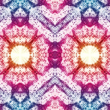 Kusursuz kaleydoskop deseni. Soyut etnik köken. Kusursuz bir doku. Yaratıcı bir geçmiş. Çizimler